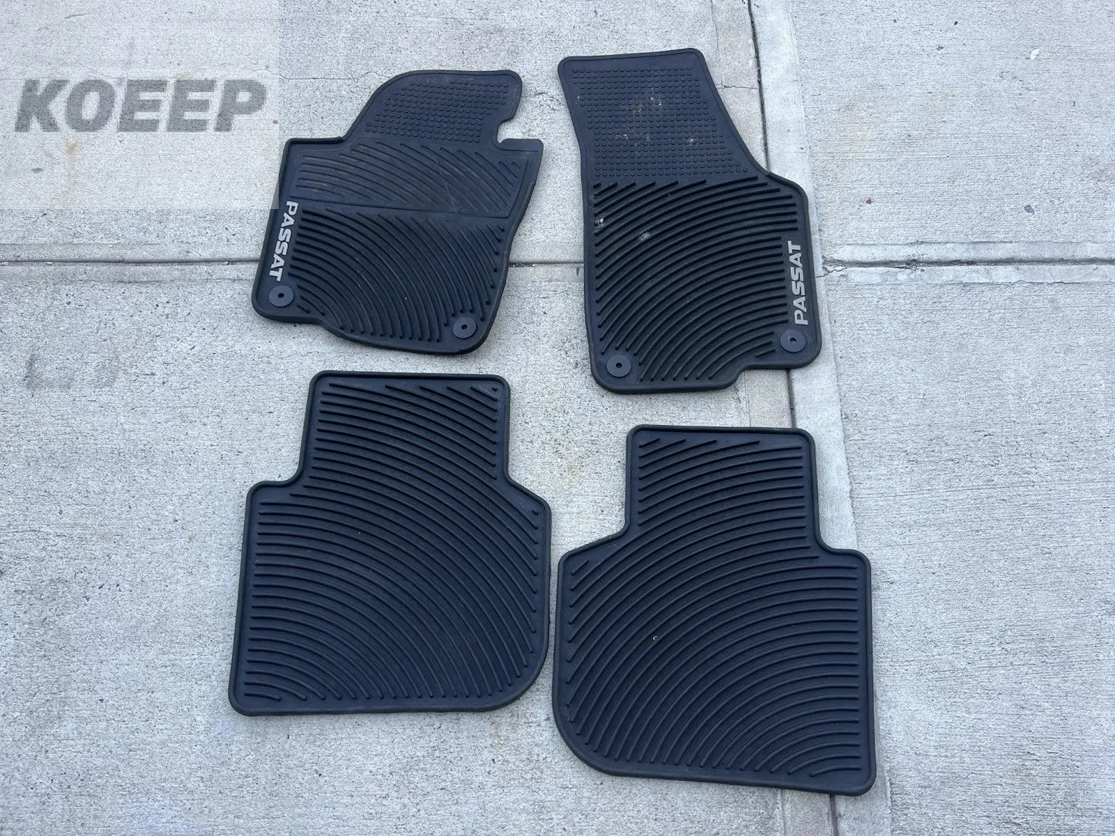 2012 - 2022 VW PASSAT INTERIOR ALLWEATHER RUBBER FLOOR MATS SET OEM 6B93BC-57