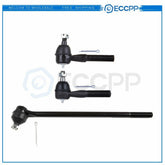 3pcs Front Inner Outer Tie Rod Links Set For 1980-1996 Ford Bronco 4WD & F-150 KOEEP