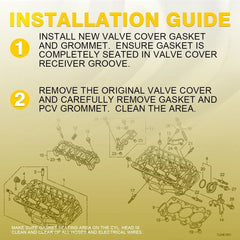 Valve Cover Gasket Set For 01-05 Honda Civic EX GX LX D17A7 D17A1 D17A6 1.7L EOA 6B93BC-57