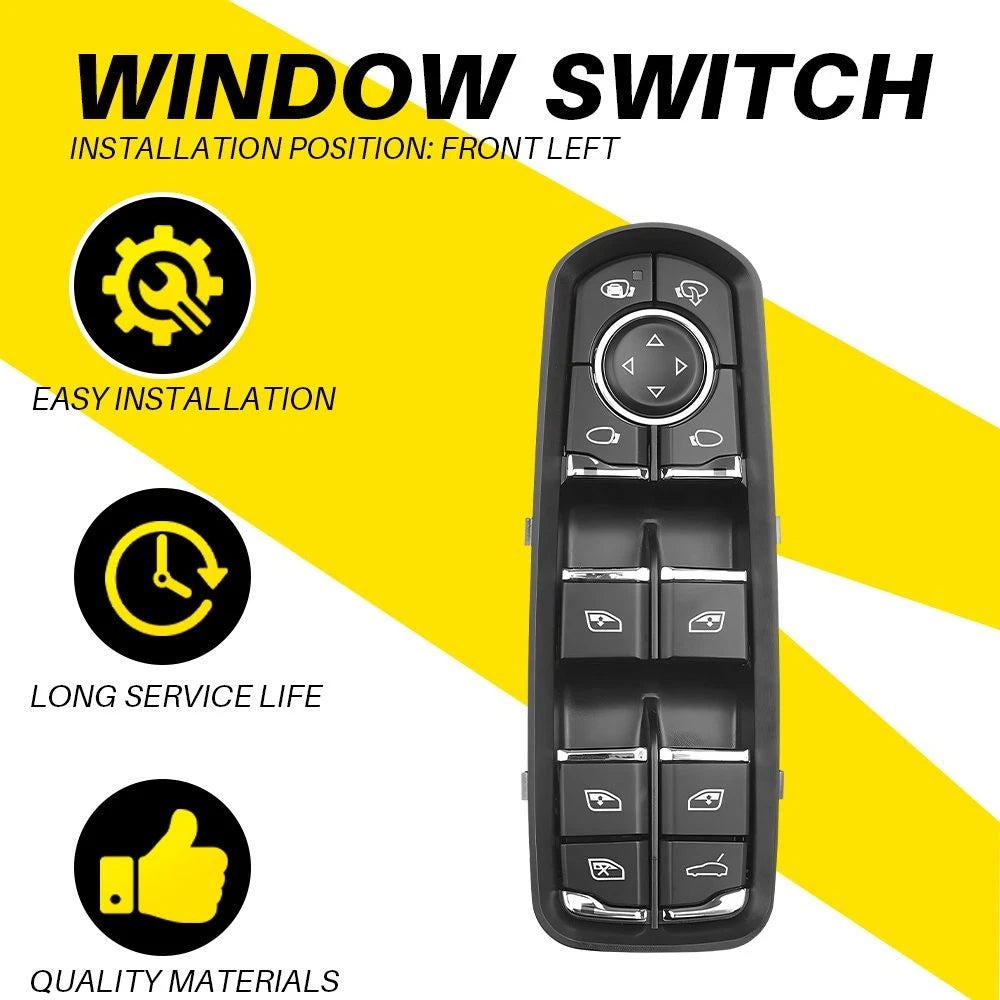 For 2011-18 Porsche Panamera Cayenne 7PP959858AEDML Driver Left Window Switch US 6B93BC-57