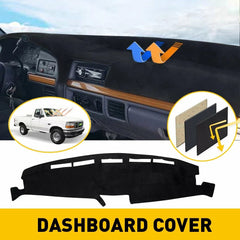 Black Dashboard Interior Pad For Ford F150 F250 F350 1992-1996 Dash Cover Mat EA 6B93BC-57