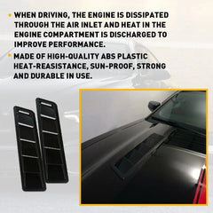 Universal Car Hood Vent Louver Scoop Cover Flow Air Intake Cooling Panel Trim EA 6B93BC-57