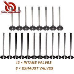 Set Intake Exhaust Valves 20pcs For VW Jetta AUDI A4 SEAT SKODA 1.8 Turbo DOHC 6B93BC-57