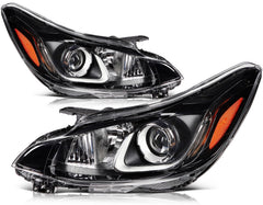 ECCPP Headlights Assembly For Chevrolet Spark 1.4L 2019-2022 Pair Black Amber 6B93BC-57
