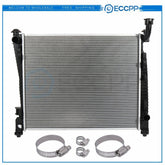 Radiator For 2011-2019 Dodge Durango Jeep Grand Cherokee with Oil Hose Clamp Kit 6B93BC-57
