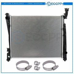 Radiator For 2011-2019 Dodge Durango Jeep Grand Cherokee with Oil Hose Clamp Kit 6B93BC-57