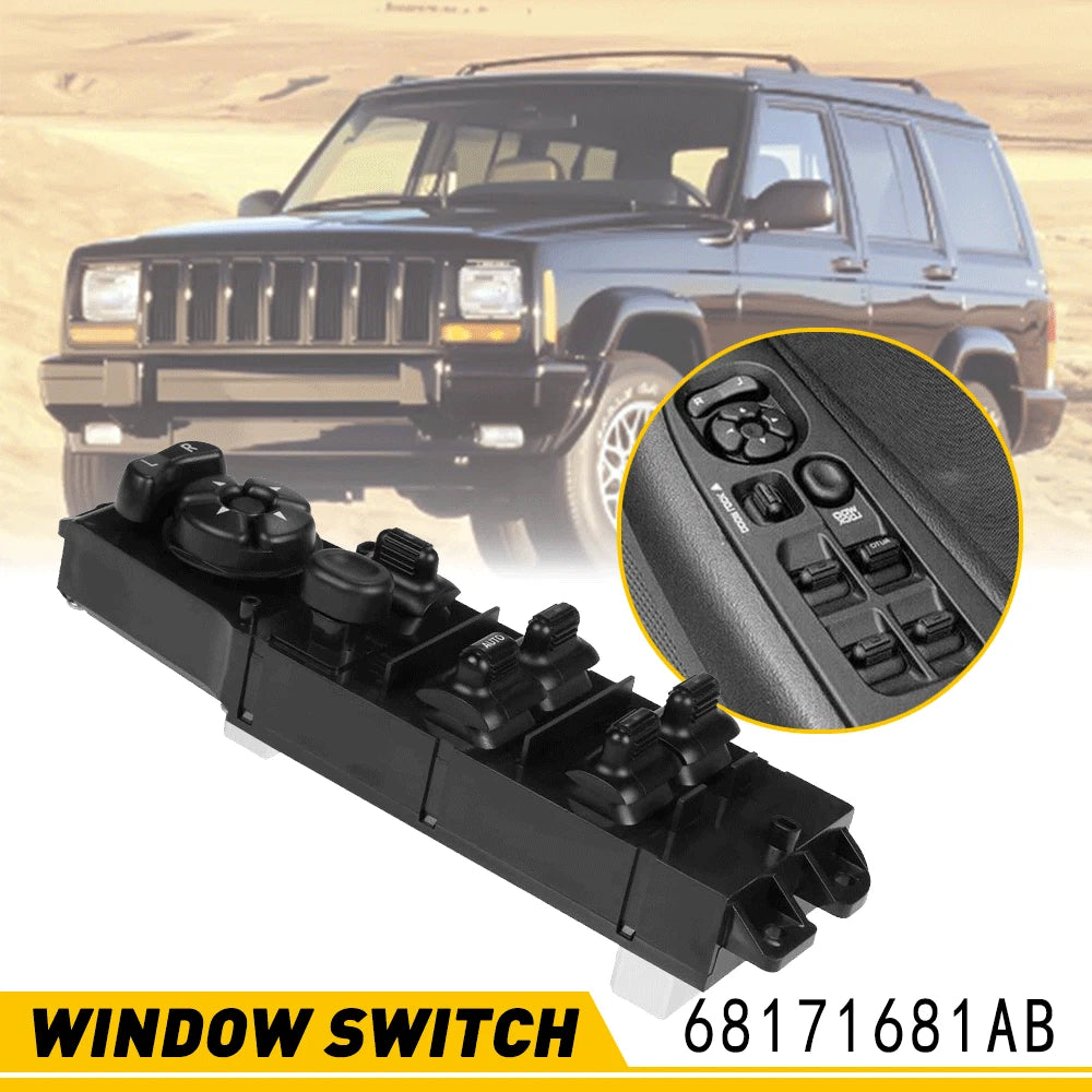 Master Window Control Switch fits 1997 98 99 00 2001 4 Door Jeep Cherokee XJ EOA 6B93BC-57