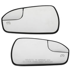 Heated Mirror Glass W/ Plate For 2013-20 Ford Fusion Left & Right Side View KOEEP