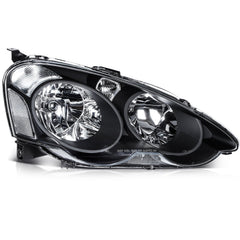 Pair Kit Halogen Headlights Assembly For 2002-2004 Acura RSX 2.0L Black 6B93BC-57