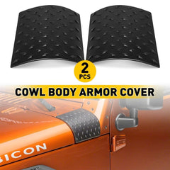 2x ABS Black Body Armor Side Cowl Cover Trim For Jeep Wrangler JK 2007-2018 EOA 6B93BC-57