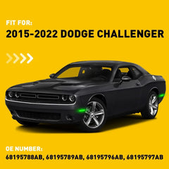Front Rear Bumper Side Marker Lights For 2015-22 Dodge Challenger Green Smoked A 6B93BC-57