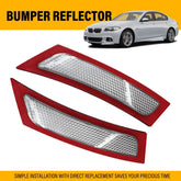 Bumper Reflector Side Marker Lights Clear For 11-16 BMW F10 5-Series 525i 528i A 6B93BC-57