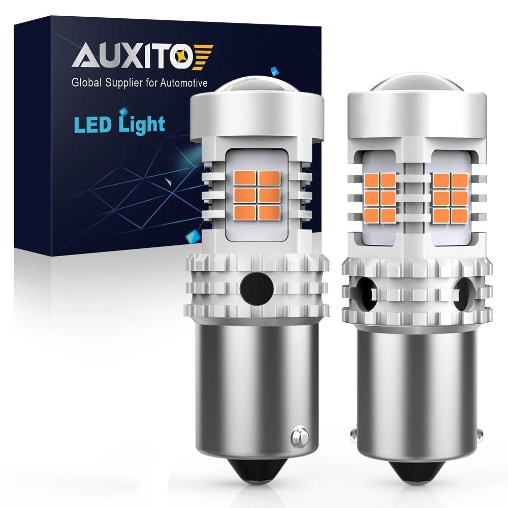 AUXITO BAU15S 7507 LED Turn Signal Lights Amber Canbus No Hyper Flash 5KG EOA AUXITO