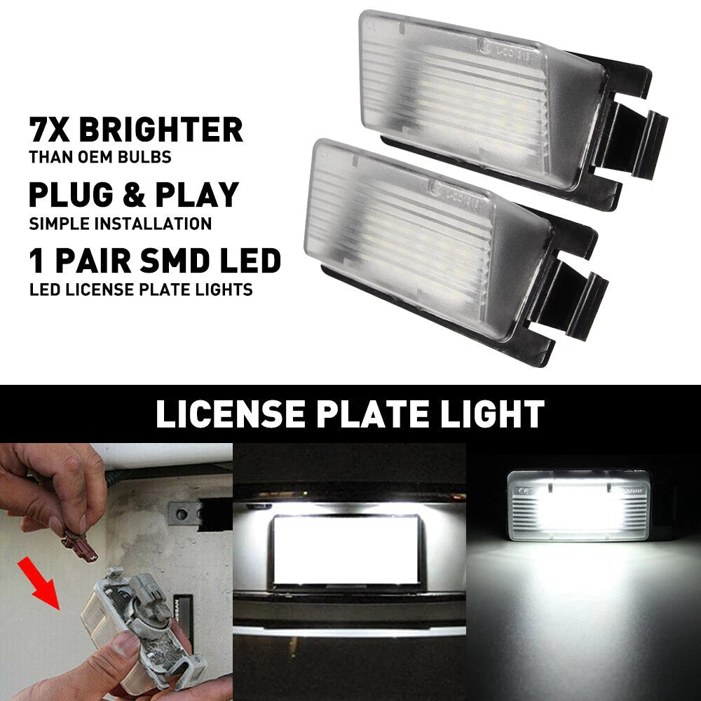 2x LED LICENSE PLATE LIGHTS For Infiniti G25 G35 G37 S60 Sedan 2003-2013 Bright 6B93BC-57