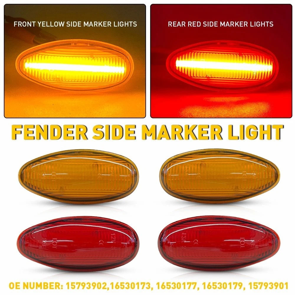 For 2001-2014 Chevy Silverado 2500HD 3500HD Fender Marker Dually Bed LED Light A 6B93BC-57