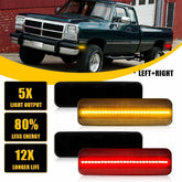 For 1981-1993 Dodge D150 D250 D350 Truck Front Rear LED Side Bumper Marker LED A 6B93BC-57