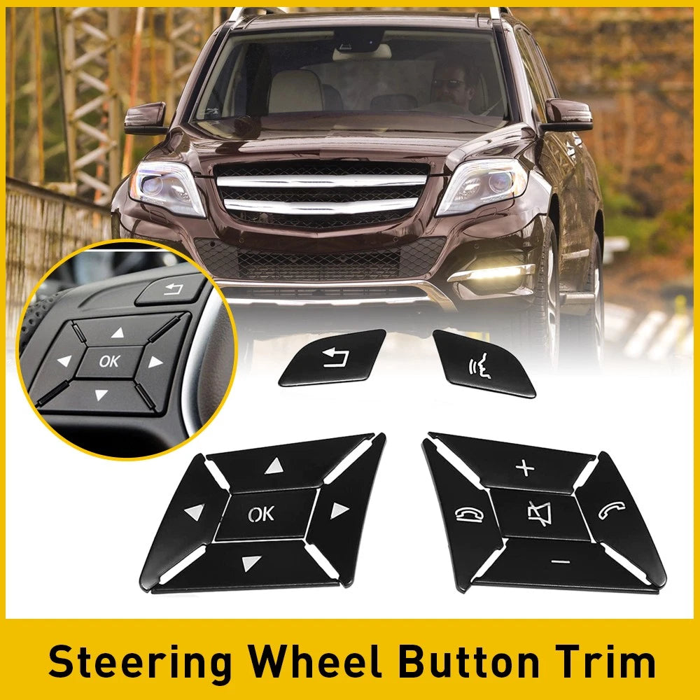 Steering Wheel Button Trim Decor for Mercedes Benz GLA ML GL GLK GLE GLS 2012-16 6B93BC-57