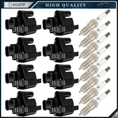 8 Square For Escalade Silverado 1500 Suburban Tahoe Ignition Coil Spark Plugs
