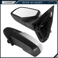 Chrome Power Heated Mirrors for 14-17 Chevy Silverado 1500 Manual Fold 6B93BC-57