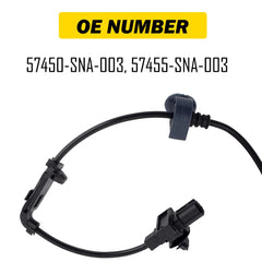 2Pcs Front Right + Left ABS Wheel Speed Sensor for 2006-2011 Honda Civic USA EOA 6B93BC-57