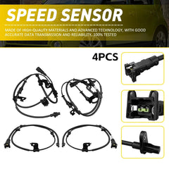 4X ABS Wheel Speed Sensors Front Rear Right Left Fits Kia Soul 2014 2015-2019 EA 6B93BC-57