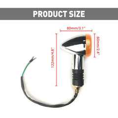 2pcs Chrome Motorcycle Bullet Signals Turn Blinker Light Indicator Lamps Amber 6B93BC-57