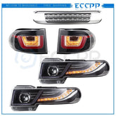 Pair Kit LED Headlights Assembly For 2007-2014 Toyota FJ Cruiser 4.0L Black KOEEP