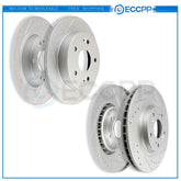 Front And Rear Drilled Slotted Brake Rotors Kit For Honda Civic Si 4WD 2WD 4x4 6B93BC-57