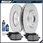 Front Ceramic Brake Pads And Rotors For Chevy Cobalt Pontiac Drilled & Slotted
