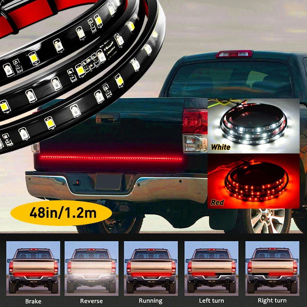 48" Tailgate Strip Light LED Bar Reverse Brake Signal For Chevy Dodge Ford Truck 6B93BC-57