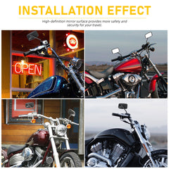 For Honda Shadow Phantom Spirit Aero ACE 750 Black Rectangle Motorcycle Mirrors