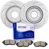 296mm Front Drilled Brake Rotors Ceramic Brake Pads for 2007-2013 Nissan Altima KOEEP