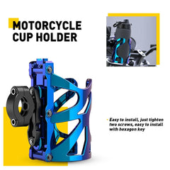 For ATV Bike Motorcycle Handlebar Cup Holder Mount Beverage Drink Water Bottle A 6B93BC-57