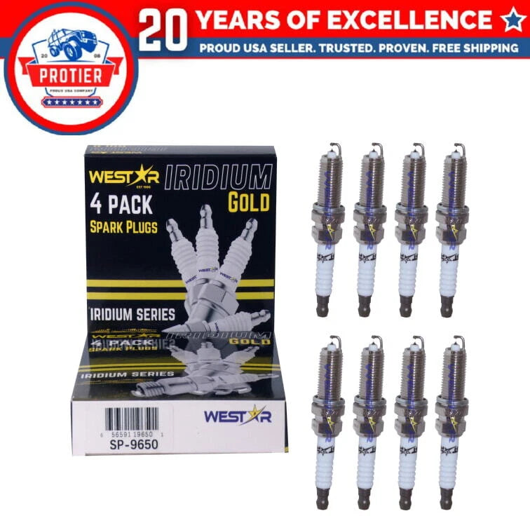8x spark plugs laser iridium SP-9650 9029 22401-JA01B compatible with Nissan 6B93BC-57