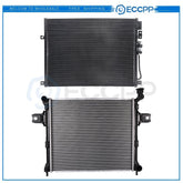Aluminum Radiator & AC Condenser Cooling Kit For 2006-2010 Jeep Commander 6B93BC-57