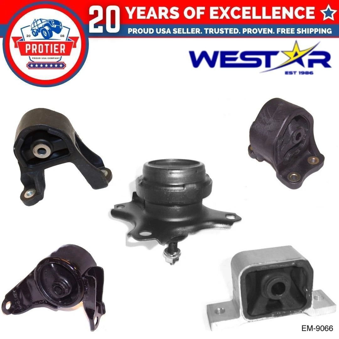 Engine Motor & Trans Mount Set 5PCS : 2002-2006 Compatible for Honda CR-V 2.4L 6B93BC-57