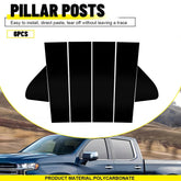 6X Black Pillar Posts Window Trim FOR CHEVY SILVERADO GMC SIERRA 1500 2019-2024 6B93BC-57
