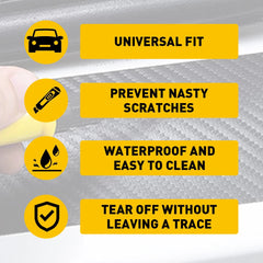 4Pcs Carbon Fiber Sticker For Toyota Car Door Sill Protector Door Step Plate US 6B93BC-57