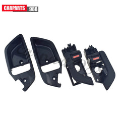 Pair Left Right Black Inside Door Handle + Bezel for 2003-2008 Hyundai Tiburon 6B93BC-57