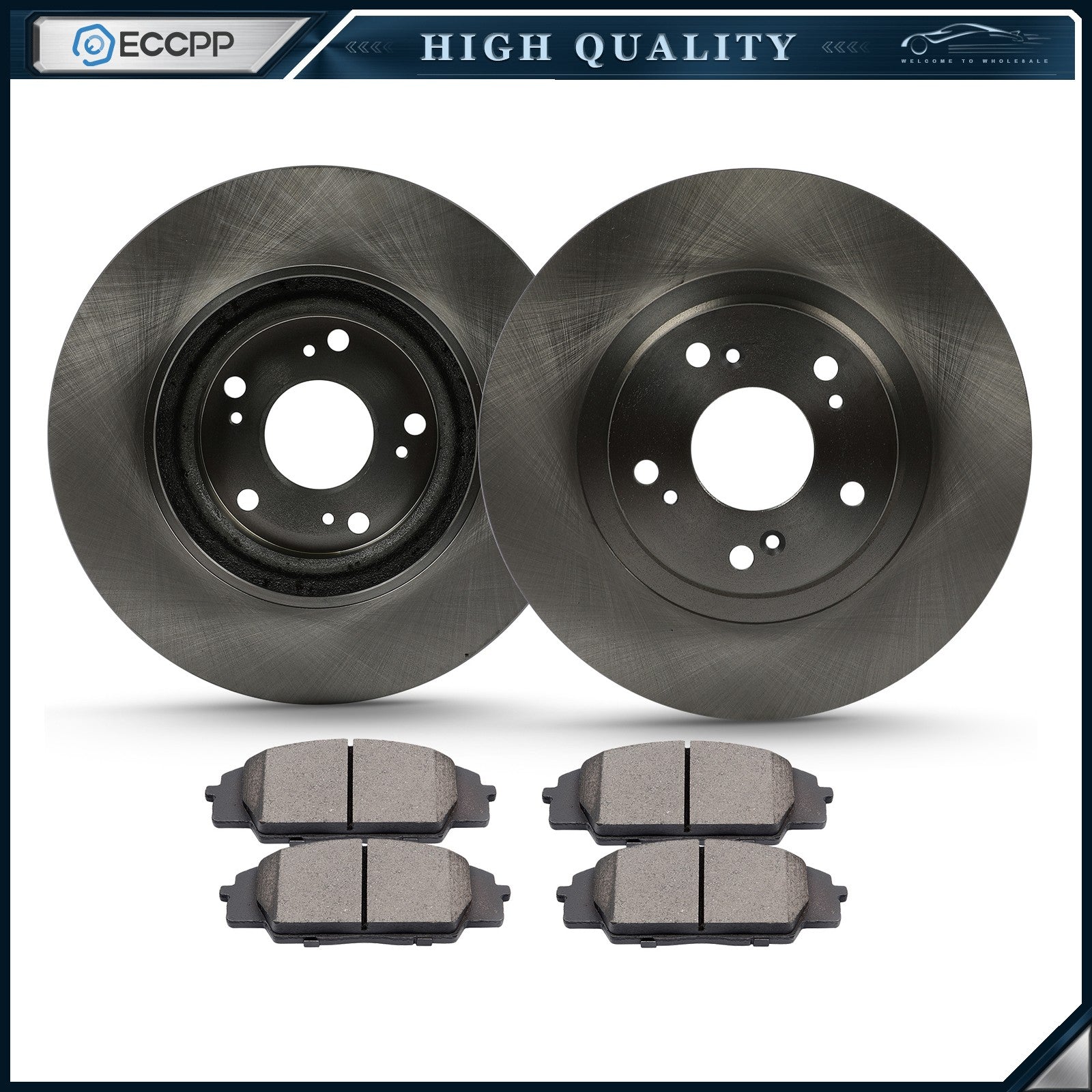 Front Brake Rotors And Ceramic Pads For ACURA RSX 2002-2006 HONDA CIVIC 2006-11 6B93BC-57