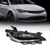 Passenger Right Side LED Headlight For 2015-2017 Chrysler 200 2.4L 3.6L Black 6B93BC-57