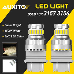 White Bright 3157 3156 LED Reverse Backup Light Bulb 6500K Canbus Error Free USA 6B93BC-57