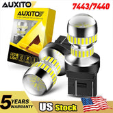 AUXITO White 7443 7440 LED DRL Light Brake Turn Signal Tail Reverse Bright Lamps AUXITO