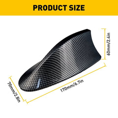 Carbon Fiber Car Roof FM AM Radio Functional Shark Fin Antenna Aerial Cover 6B93BC-57