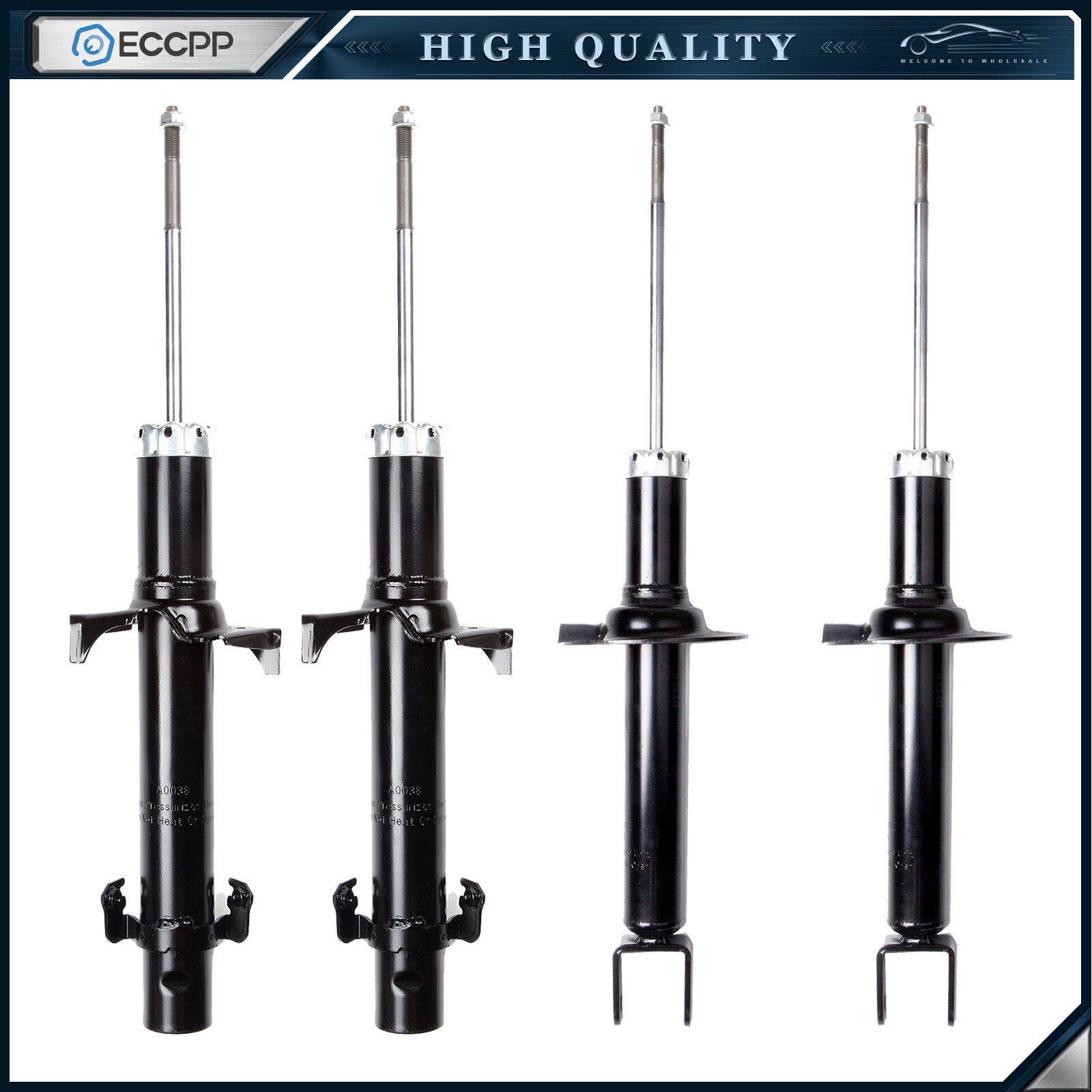 Front Rear Struts Shocks For 2008-2012 Honda Accord Left Right ECCPP 6B93BC-57