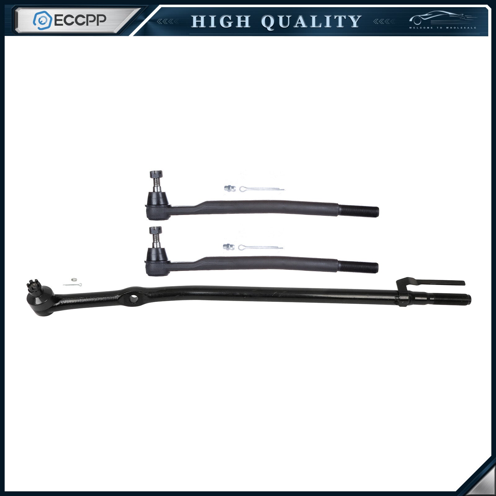 Front Inner Steering Tie Rod Ends Rwd Only For 1999-2004 Ford F-250 Super Duty 6B93BC-57