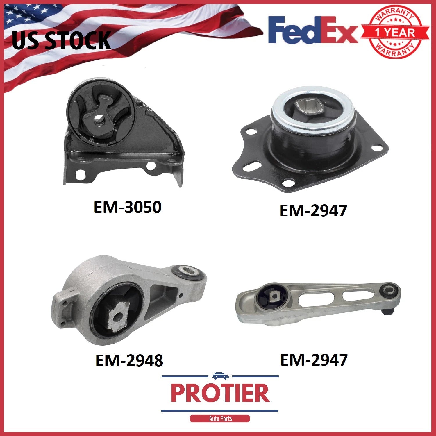 Fits Dodge Neon 2000 - 2005 L4-2.0L Manual Engine Motor & Transmission Mount Set 6B93BC-57