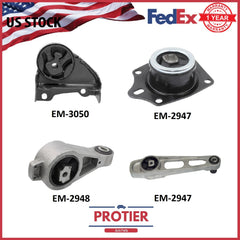 Fits Dodge Neon 2000 - 2005 L4-2.0L Manual Engine Motor & Transmission Mount Set 6B93BC-57
