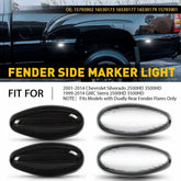 Side Fender Marker Dually Bed LED Light For 2001-14 Chevy Silverado GMC Sierra A 6B93BC-57
