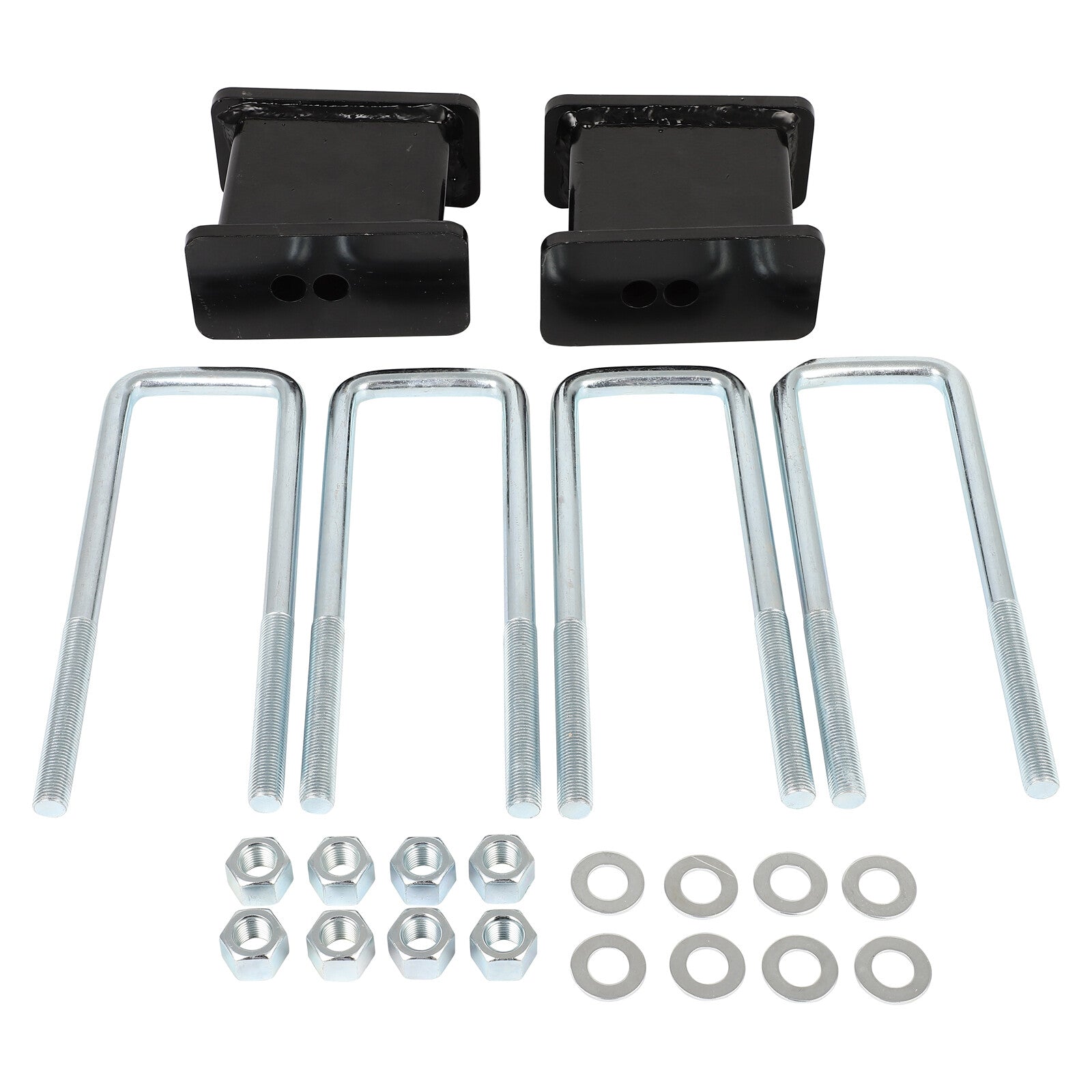 4" Rear Lift Blocks Kit w/ Ubolts For Chevy Silverado GMC Sierra 1500 2007-2018 6B93BC-57
